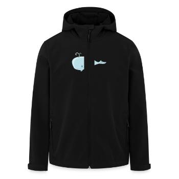 Wal - Recycelte Männer Softshell-Jacke von Stanley/Stella - Schwarz - Vorne - AI Model Male 185 light (185cm)