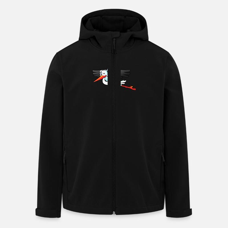 Storch - Recycelte Männer Softshell-Jacke von Stanley/Stella - Schwarz