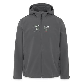 Math est un plaisir! - Veste softshell homme en polyester recyclé Stanley/Stella - noir - Devant - AI Model Male 185 light (185cm)