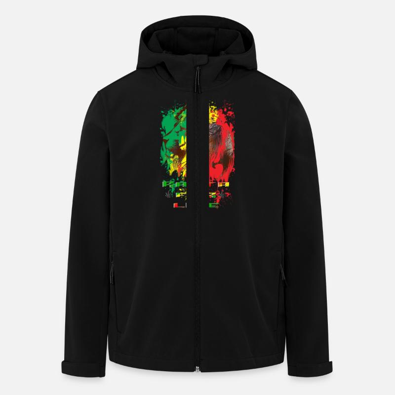 rasta für das Leben - Recycelte Männer Softshell-Jacke von Stanley/Stella - Schwarz