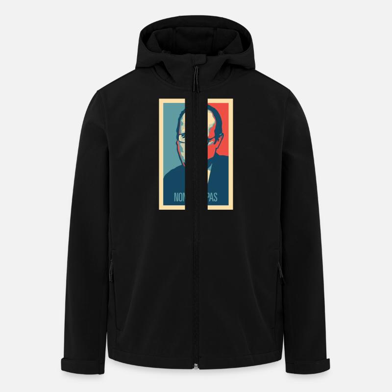 Popularité de François Hollande - Veste softshell homme en polyester recyclé Stanley/Stella - noir