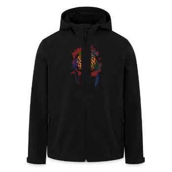 DREAM GUARD / Dreamcatcher / Traumfänger - Recycelte Männer Softshell-Jacke von Stanley/Stella - Schwarz - Vorne - AI Model Male 185 light (185cm)