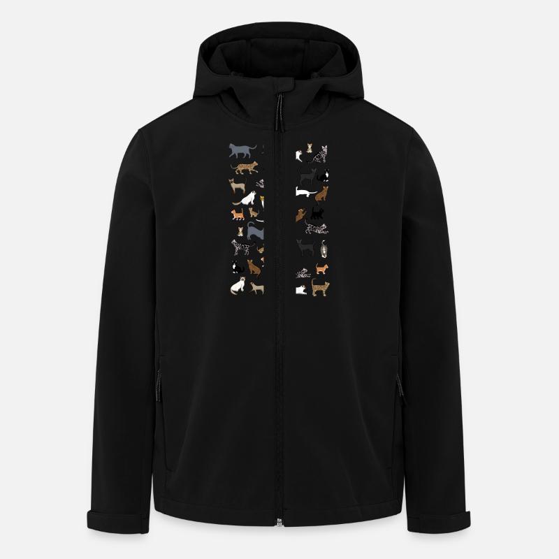 many cat pixel - Men’s Recycled Softshell Jacket by Stanley/Stella - black