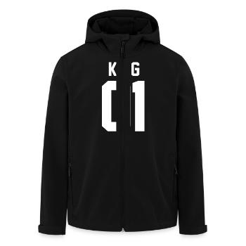KING - Recycelte Männer Softshell-Jacke von Stanley/Stella - Schwarz - Vorne - AI Model Male 185 light (185cm)