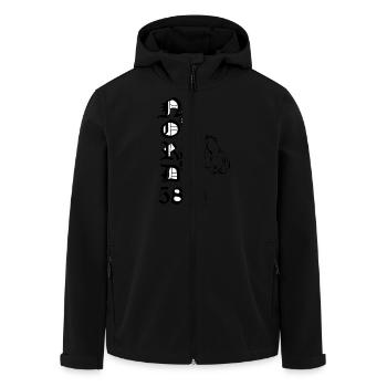 Nord58 Ritter - Recycelte Männer Softshell-Jacke von Stanley/Stella - Schwarz - Vorne - AI Model Male 185 light (185cm)