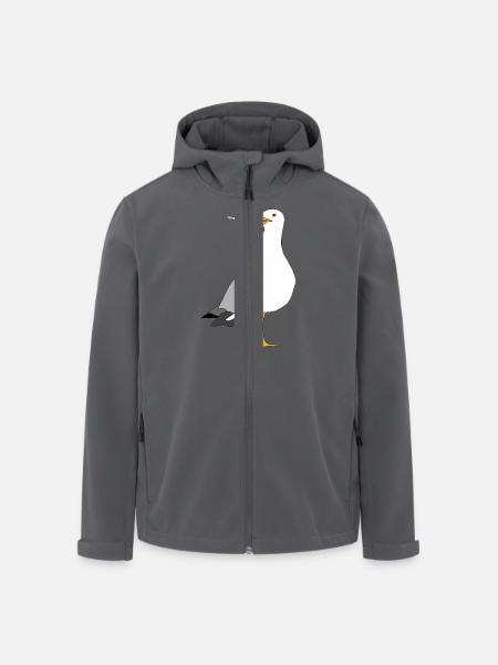 Seagul smoking - Men’s Recycled Softshell Jacket by Stanley/Stella - black