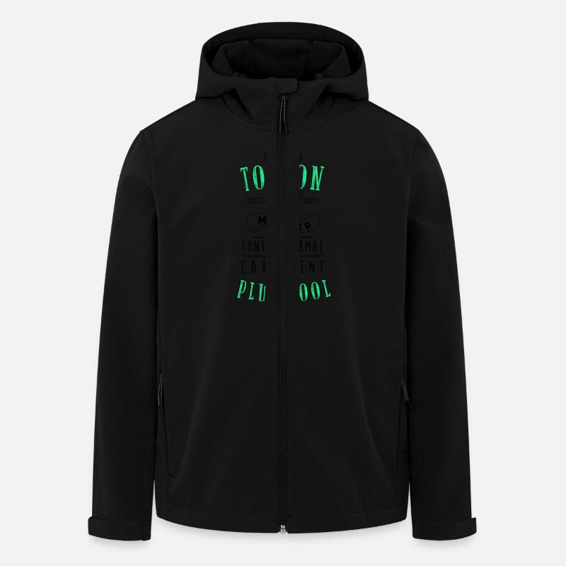 J'ai un tonton motard trop cool - Veste softshell homme en polyester recyclé Stanley/Stella - noir
