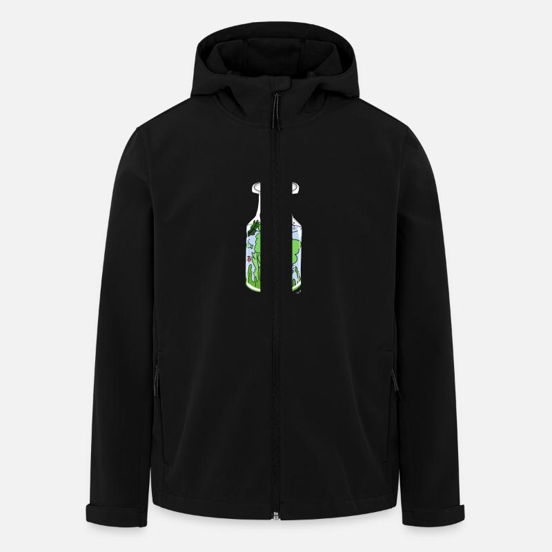 Natur Flasche - Recycelte Männer Softshell-Jacke von Stanley/Stella - Schwarz