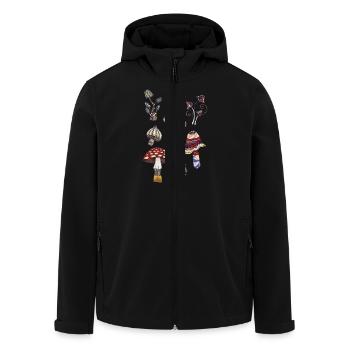 pilze - Recycelte Männer Softshell-Jacke von Stanley/Stella - Schwarz - Vorne - AI Model Male 185 light (185cm)