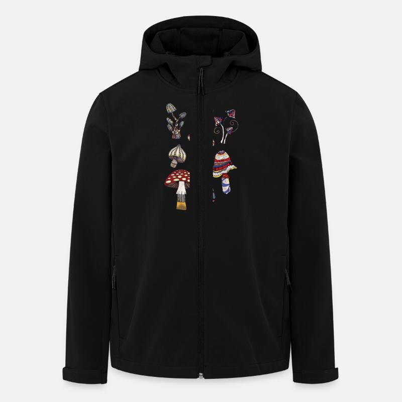 pilze - Recycelte Männer Softshell-Jacke von Stanley/Stella - Schwarz