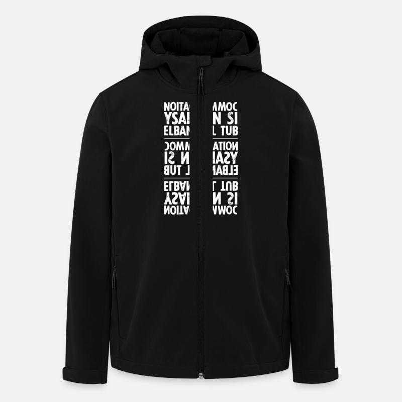 la communication blanc sixnineline - Veste softshell homme en polyester recyclé Stanley/Stella - noir