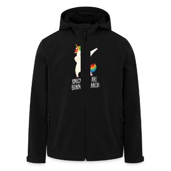 Unicorns Are Born In March - Birthday Gift - Veste softshell homme en polyester recyclé Stanley/Stella - noir - Devant - AI Model Male 185 light (185cm)