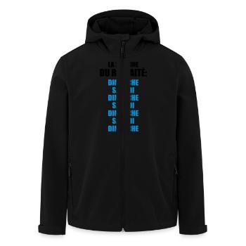 la semaine du retraité - Veste softshell homme en polyester recyclé Stanley/Stella - noir - Devant - AI Model Male 185 light (185cm)