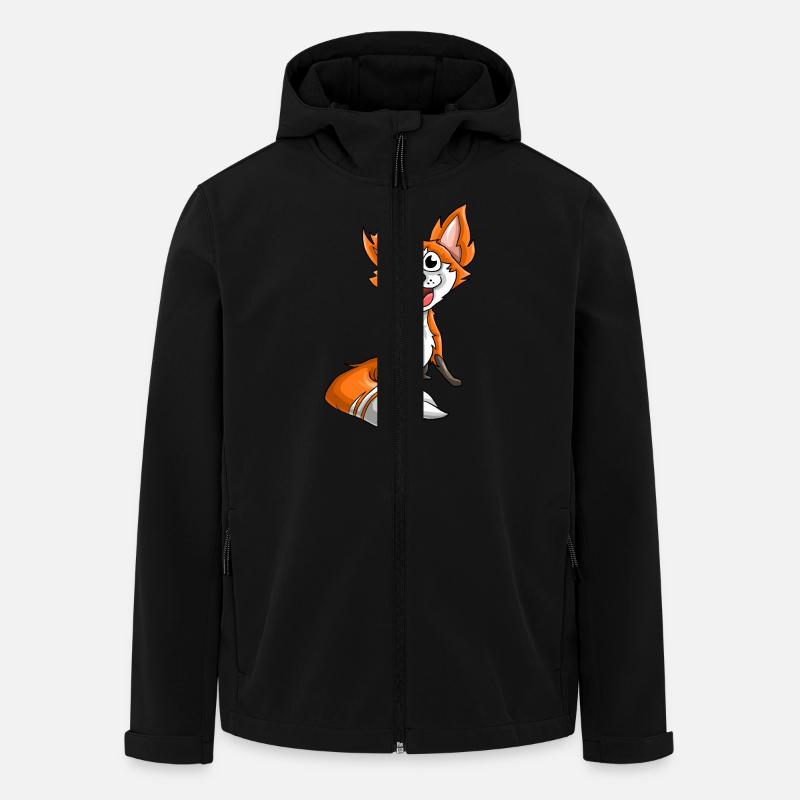 Lachender Fuchs - Recycelte Männer Softshell-Jacke von Stanley/Stella - Schwarz
