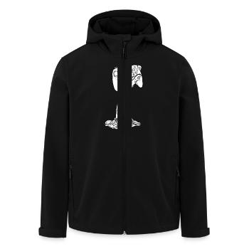 Black and white zombie gamer - Men’s Recycled Softshell Jacket by Stanley/Stella - black - Front - AI Model Male 185 light (185cm)