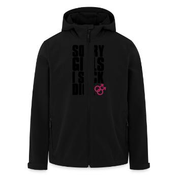 Sorry Girls I suck dick - Men’s Recycled Softshell Jacket by Stanley/Stella - black - Front - AI Model Male 185 light (185cm)