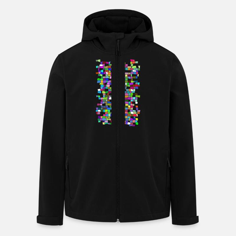 Mosaïque de vitraux - Veste softshell homme en polyester recyclé Stanley/Stella - noir