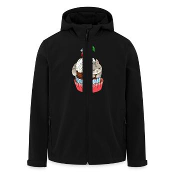 Muffincat - Recycelte Männer Softshell-Jacke von Stanley/Stella - Schwarz - Vorne - AI Model Male 185 light (185cm)