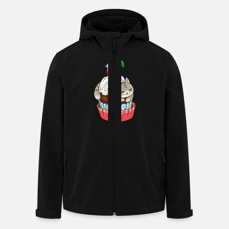 Muffincat - Recycelte Männer Softshell-Jacke von Stanley/Stella - Schwarz