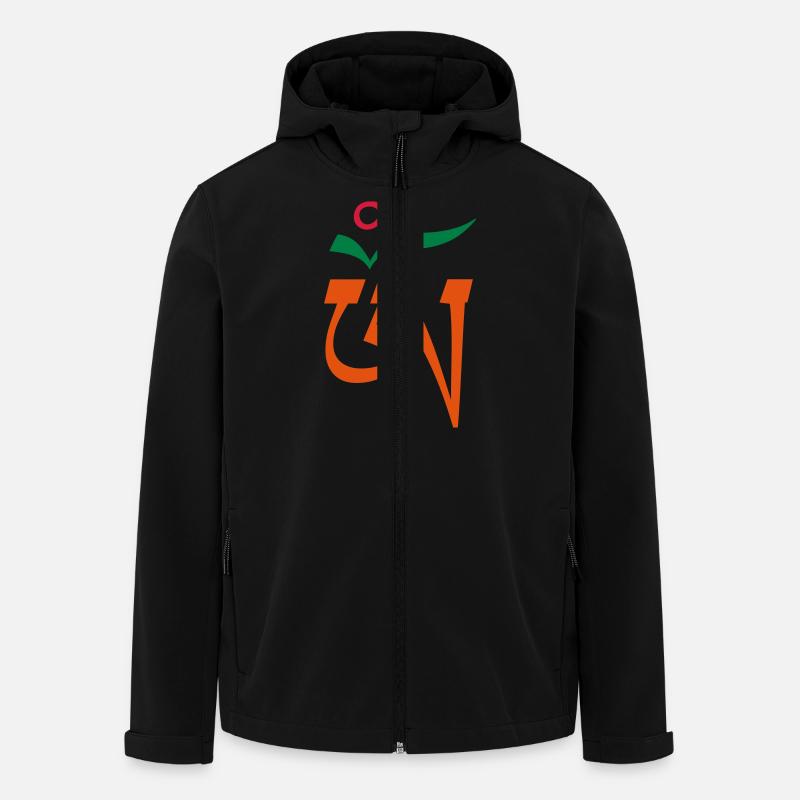 Aum Om tibetisch 3c - Recycelte Männer Softshell-Jacke von Stanley/Stella - Schwarz