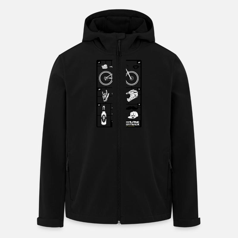 Downhill-Race-Kit - Men’s Recycled Softshell Jacket by Stanley/Stella - black