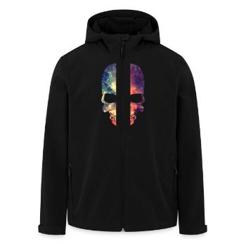 Universe - Space - Galaxy Skull - Men’s Recycled Softshell Jacket by Stanley/Stella - black - Front - AI Model Male 185 light (185cm)