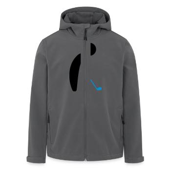 Ein Golfspieler kurz vor dem Abschlag - Recycelte Männer Softshell-Jacke von Stanley/Stella - Schwarz - Vorne - AI Model Male 185 light (185cm)