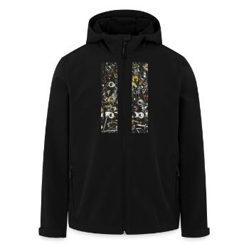 Schrauben - Recycelte Männer Softshell-Jacke von Stanley/Stella - Schwarz - Vorne - AI Model Male 185 light (185cm)