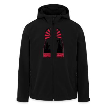 le maitre du monde - Veste softshell homme en polyester recyclé Stanley/Stella - noir - Devant - AI Model Male 185 light (185cm)