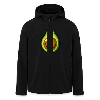 Smiley Avocado Pear - Recycelte Männer Softshell-Jacke von Stanley/Stella - Schwarz - Vorne - AI Model Male 185 light (185cm)