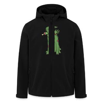 süßer Zombiehund - Recycelte Männer Softshell-Jacke von Stanley/Stella - Schwarz - Vorne - AI Model Male 185 light (185cm)
