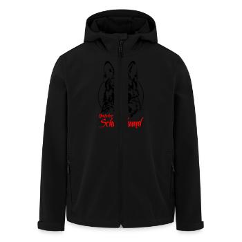 DEUTSCHER SCHÄFERHUND DSH Hunde Wilsigns Aufkleber - Recycelte Männer Softshell-Jacke von Stanley/Stella - Schwarz - Vorne - AI Model Male 185 light (185cm)