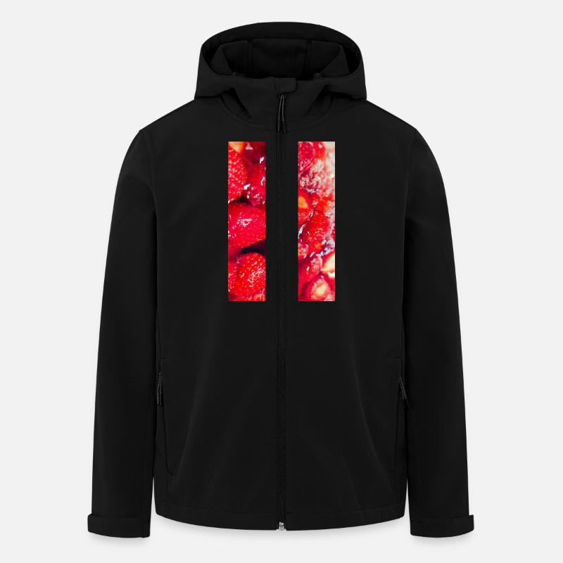 Frische Erdbeeren Erdbeerposter - Recycelte Männer Softshell-Jacke von Stanley/Stella - Schwarz
