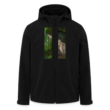 Weser Leine Bergland Kletterer - Recycelte Männer Softshell-Jacke von Stanley/Stella - Schwarz - Vorne - AI Model Male 185 light (185cm)