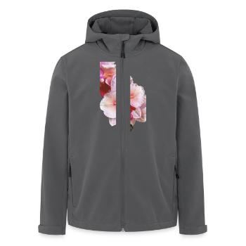 Phalaenopsis Swan Blush Peloric Orchid Blossom - Men’s Recycled Softshell Jacket by Stanley/Stella - anthracite - Front - AI Model Male 185 light (185cm)