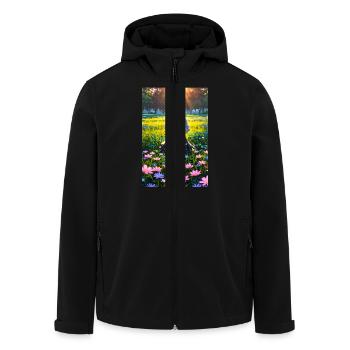 Anime Girl Artwork - Conception Manga Élégante - Veste softshell homme en polyester recyclé Stanley/Stella - noir - Devant - AI Model Male 185 light (185cm)