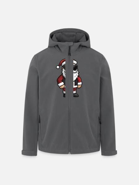 Weihnachtsmann Cool Santa Rocker - Recycelte Männer Softshell-Jacke von Stanley/Stella - Schwarz