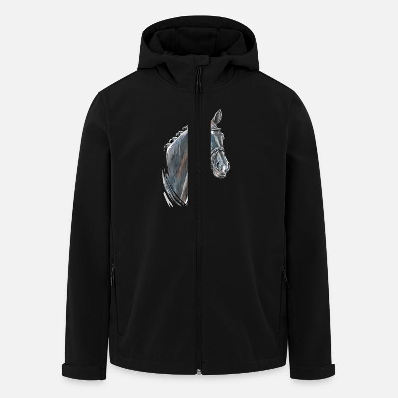 Totilas Portrait - Recycelte Männer Softshell-Jacke von Stanley/Stella - Schwarz
