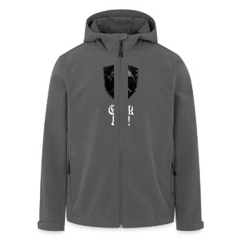 Glück auf Logo Bergbau Bergmann Schlägel und Eisen - Recycelte Männer Softshell-Jacke von Stanley/Stella - Schwarz - Vorne - AI Model Male 185 light (185cm)