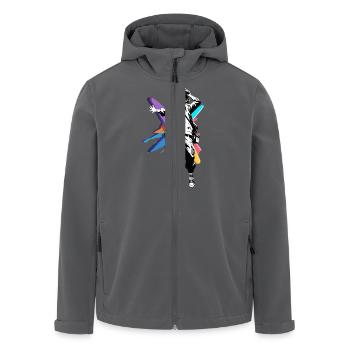 Street Art Girl 23246 - Men’s Recycled Softshell Jacket by Stanley/Stella - black - Front - AI Model Male 185 light (185cm)