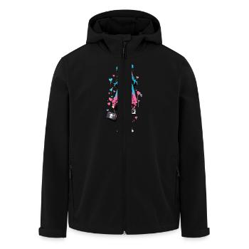 Street Art Girl 23241 - Men’s Recycled Softshell Jacket by Stanley/Stella - black - Front - AI Model Male 185 light (185cm)