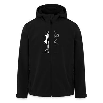 Street Art Girl 23251 - Men’s Recycled Softshell Jacket by Stanley/Stella - black - Front - AI Model Male 185 light (185cm)