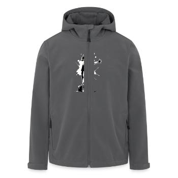 Street Art Girl 23251 - Men’s Recycled Softshell Jacket by Stanley/Stella - anthracite - Front - AI Model Male 185 light (185cm)