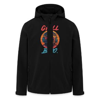 Chill Bro Cool Monkey Hip Hop Vibes Retro Music - Recycelte Männer Softshell-Jacke von Stanley/Stella - Schwarz - Vorne - AI Model Male 185 light (185cm)