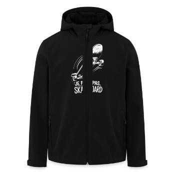 Je peux pas, skateboard - Veste softshell homme en polyester recyclé Stanley/Stella - noir - Devant - AI Model Male 185 light (185cm)