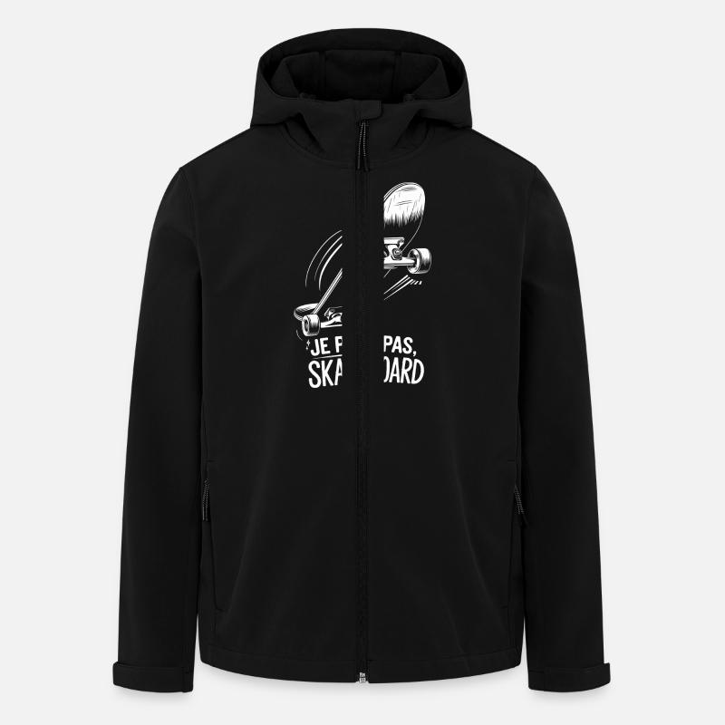 Je peux pas, skateboard - Veste softshell homme en polyester recyclé Stanley/Stella - noir