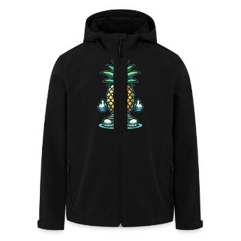 Ananas mignon - Veste softshell homme en polyester recyclé Stanley/Stella - noir - Devant - AI Model Male 185 light (185cm)