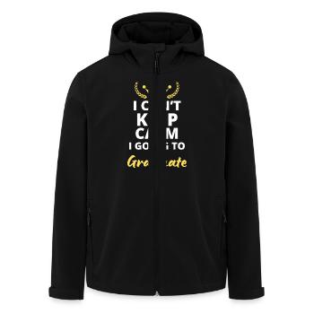 Impossible de rester calme, je vais être diplômé ! - Veste softshell homme en polyester recyclé Stanley/Stella - noir - Devant - AI Model Male 185 light (185cm)