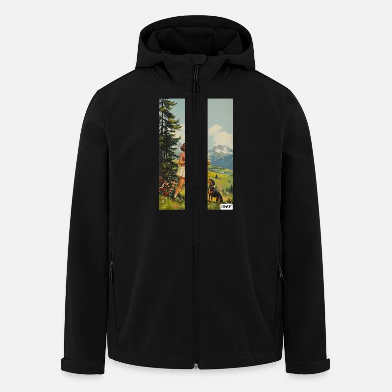 Gipfeltrinker - Recycelte Männer Softshell-Jacke von Stanley/Stella - Schwarz