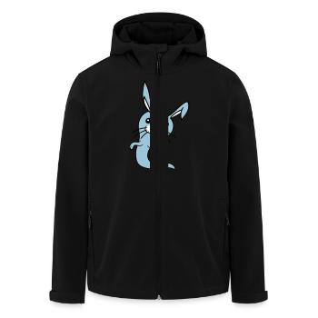 Bunny Ghost Ghost Haunting Halloween Creepy Cute - Men’s Recycled Softshell Jacket by Stanley/Stella - black - Front - AI Model Male 185 light (185cm)